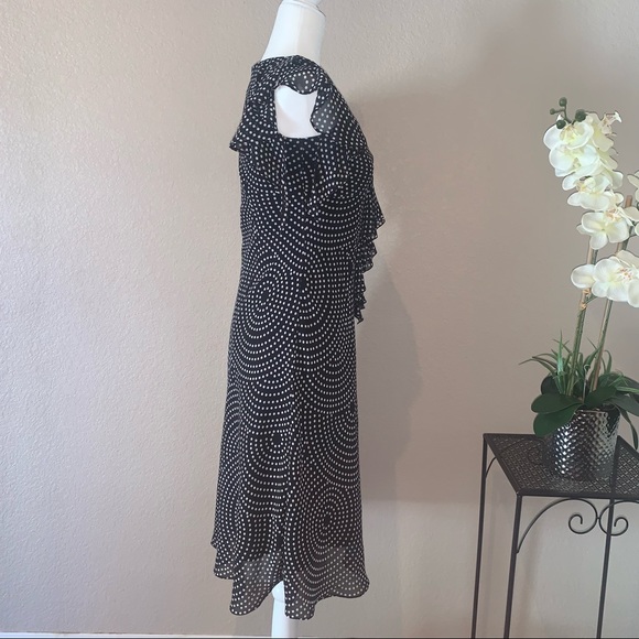 MSK black and white dress Size 6P - Picture 4 of 9